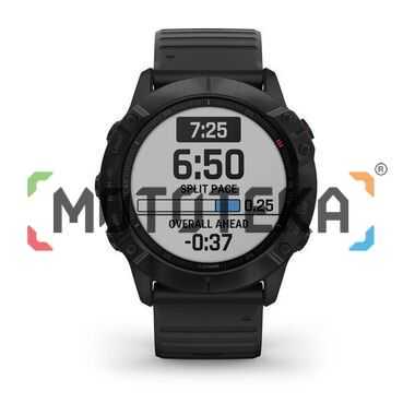 Мультиспортивные часы Garmin (Гармин) Fenix 6X PRO с GPS, черные с черным ремешком (010-02157-01)